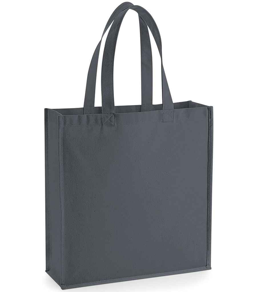 Westford Mill Gallery Canvas Tote Bag in ONE Graphite Grey by Westford Mill — Custom branded clothing by Print Press, featuring premium embroidery produced in our specialist print lab in the UK.