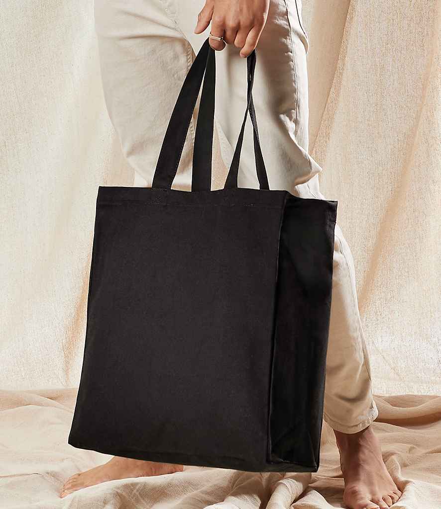 Westford Mill Fairtrade Cotton Classic Shopper in ONE Black by Westford Mill — Custom branded clothing by Print Press, featuring premium embroidery produced in our specialist print lab in the UK.