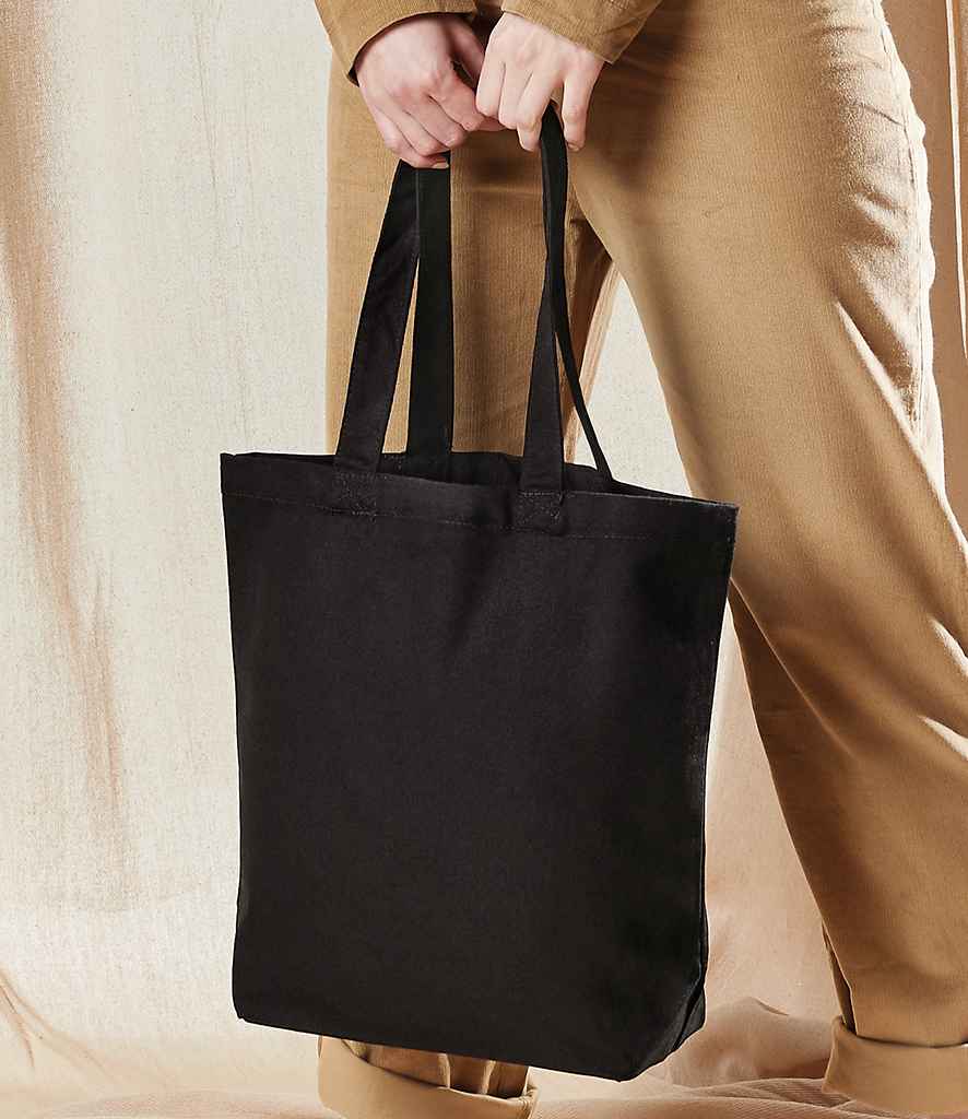Westford Mill Fairtrade Cotton Camden Shopper in ONE Black by Westford Mill — Custom branded clothing by Print Press, featuring premium embroidery produced in our specialist print lab in the UK.