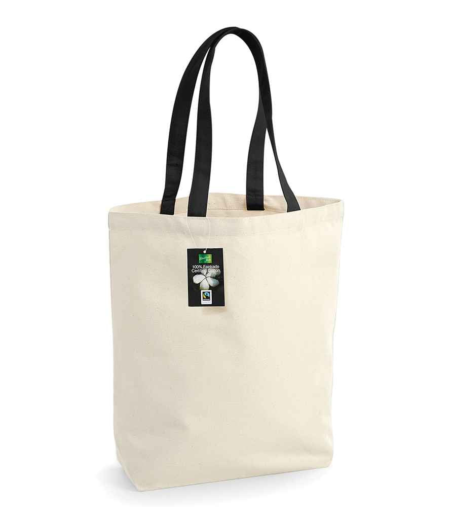 Westford Mill Fairtrade Cotton Camden Shopper in ONE Natural Black by Westford Mill — Custom branded clothing by Print Press, featuring premium embroidery produced in our specialist print lab in the UK.