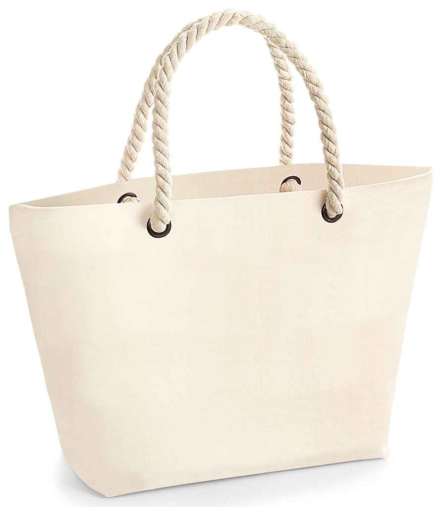 Westford Mill Nautical Beach Bag in ONE Natural by Westford Mill — Custom branded clothing by Print Press, featuring premium embroidery produced in our specialist print lab in the UK.