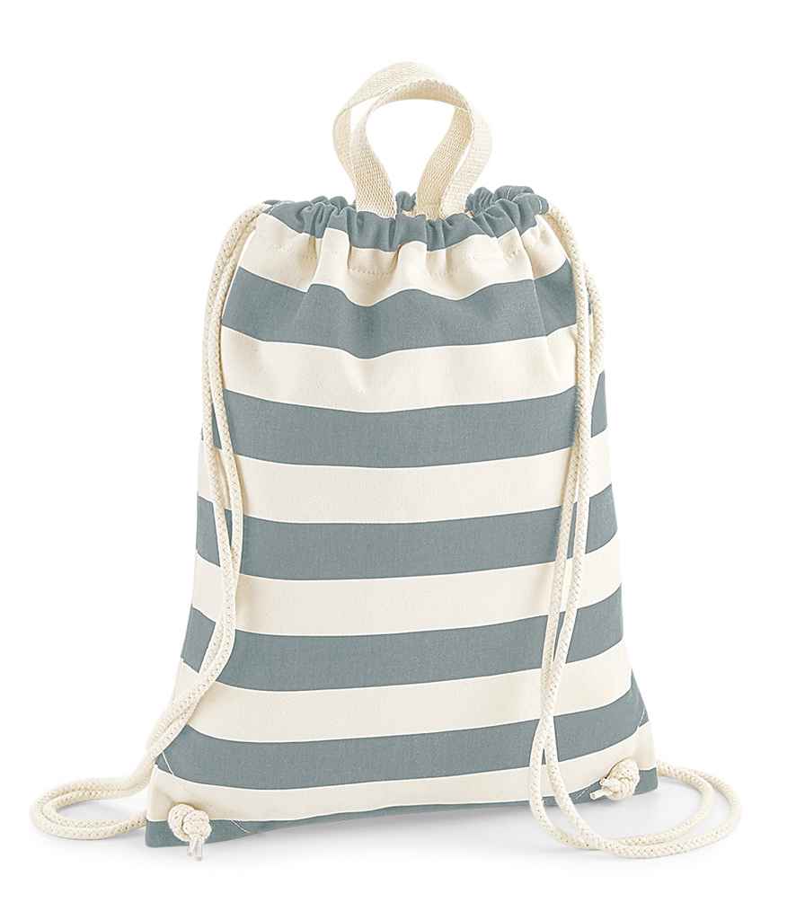 Westford Mill Nautical Gymsac in ONE Natural Grey by Westford Mill — Custom branded clothing by Print Press, featuring premium embroidery produced in our specialist print lab in the UK.