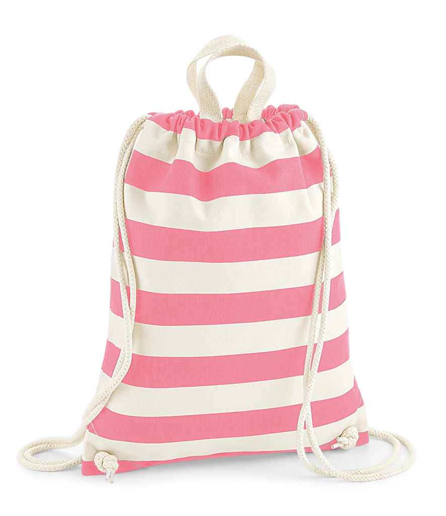 Westford Mill Nautical Gymsac in ONE Natural Pink by Westford Mill — Custom branded clothing by Print Press, featuring premium embroidery produced in our specialist print lab in the UK.