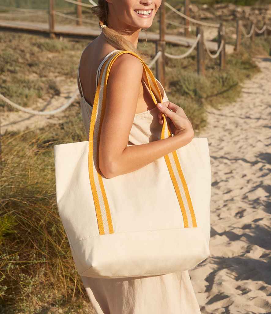 Westford Mill EarthAware Organic Boat Bag in ONE Natural Amber by Westford Mill — Custom branded clothing by Print Press, featuring premium embroidery produced in our specialist print lab in the UK.