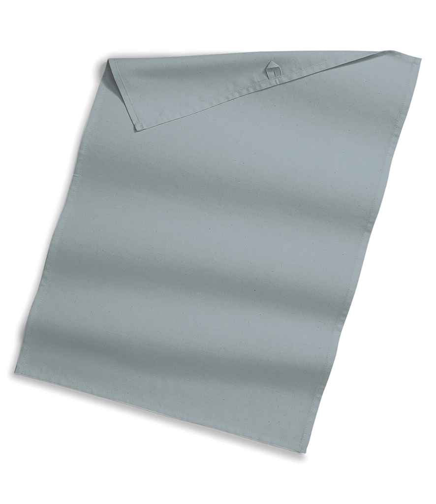 Westford Mill Organic Cotton Tea Towel in ONE Pure Grey by Westford Mill — Custom branded clothing by Print Press, featuring premium embroidery produced in our specialist print lab in the UK.