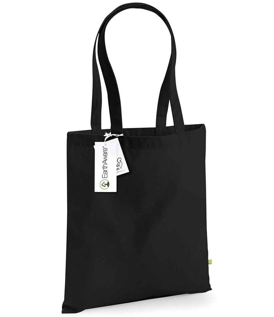 Westford Mill EarthAware Organic Bag For Life in ONE Black by Westford Mill — Custom branded clothing by Print Press, featuring premium embroidery produced in our specialist print lab in the UK.