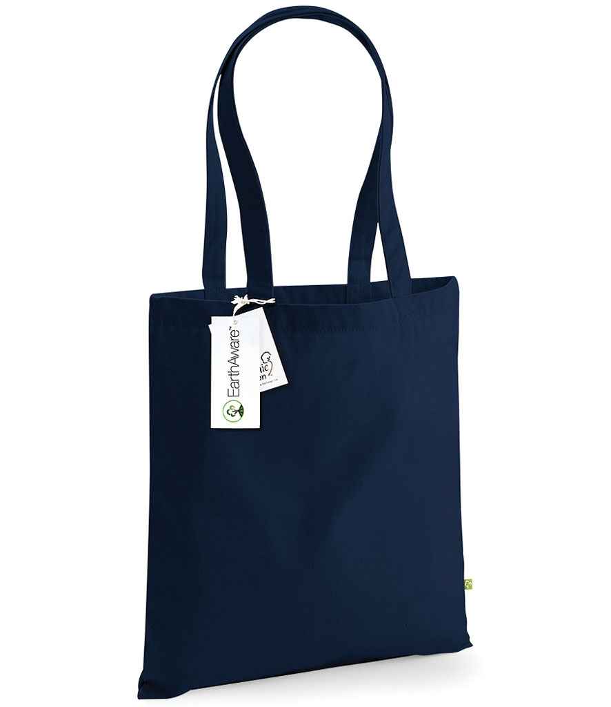 Westford Mill EarthAware Organic Bag For Life in ONE French Navy by Westford Mill — Custom branded clothing by Print Press, featuring premium embroidery produced in our specialist print lab in the UK.