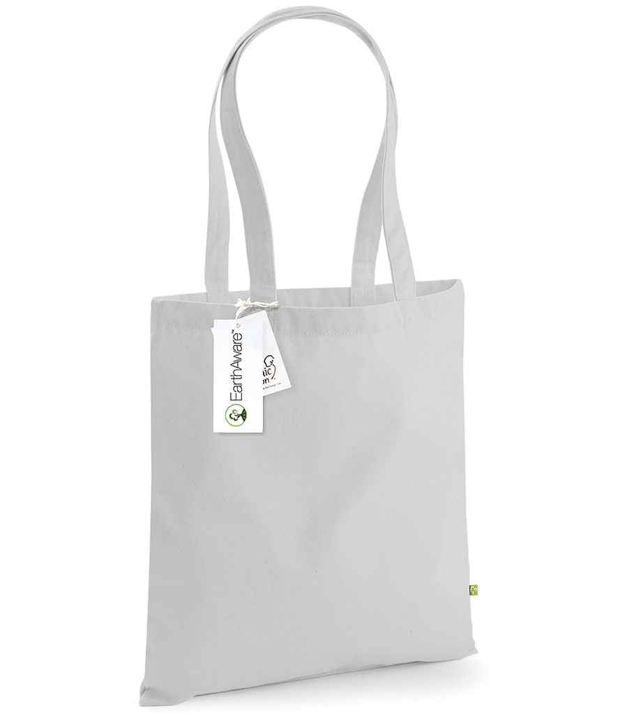 Westford Mill EarthAware Organic Bag For Life in ONE Light Grey by Westford Mill — Custom branded clothing by Print Press, featuring premium embroidery produced in our specialist print lab in the UK.