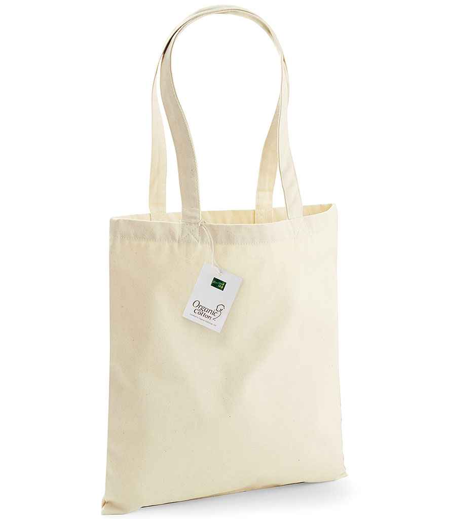 Westford Mill EarthAware Organic Bag For Life in ONE Natural by Westford Mill — Custom branded clothing by Print Press, featuring premium embroidery produced in our specialist print lab in the UK.