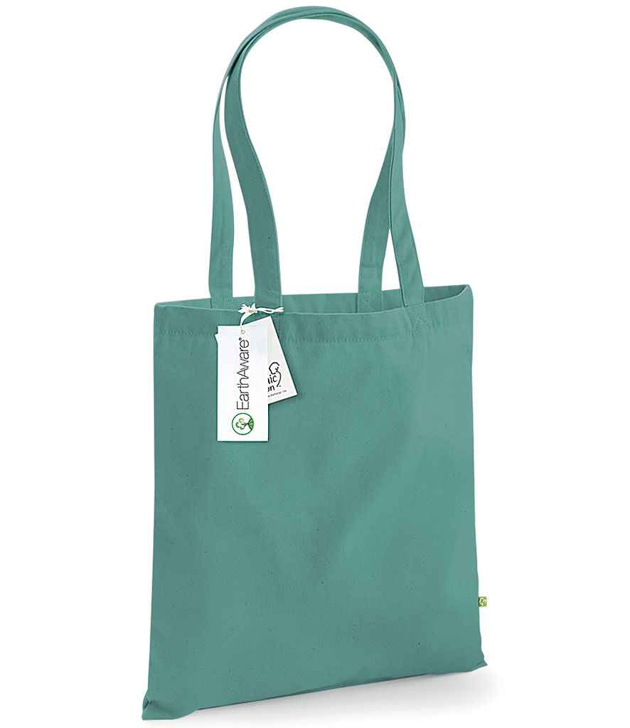 Westford Mill EarthAware Organic Bag For Life in ONE Sage Green by Westford Mill — Custom branded clothing by Print Press, featuring premium embroidery produced in our specialist print lab in the UK.