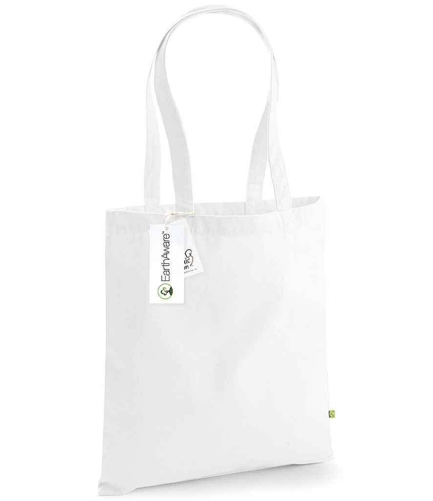 Westford Mill EarthAware Organic Bag For Life in ONE White by Westford Mill — Custom branded clothing by Print Press, featuring premium embroidery produced in our specialist print lab in the UK.