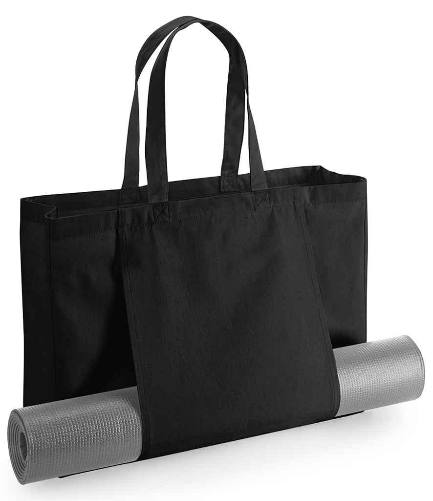 Westford Mill EarthAware Organic Yoga Tote Bag in ONE Black by Westford Mill — Custom branded clothing by Print Press, featuring premium embroidery produced in our specialist print lab in the UK.