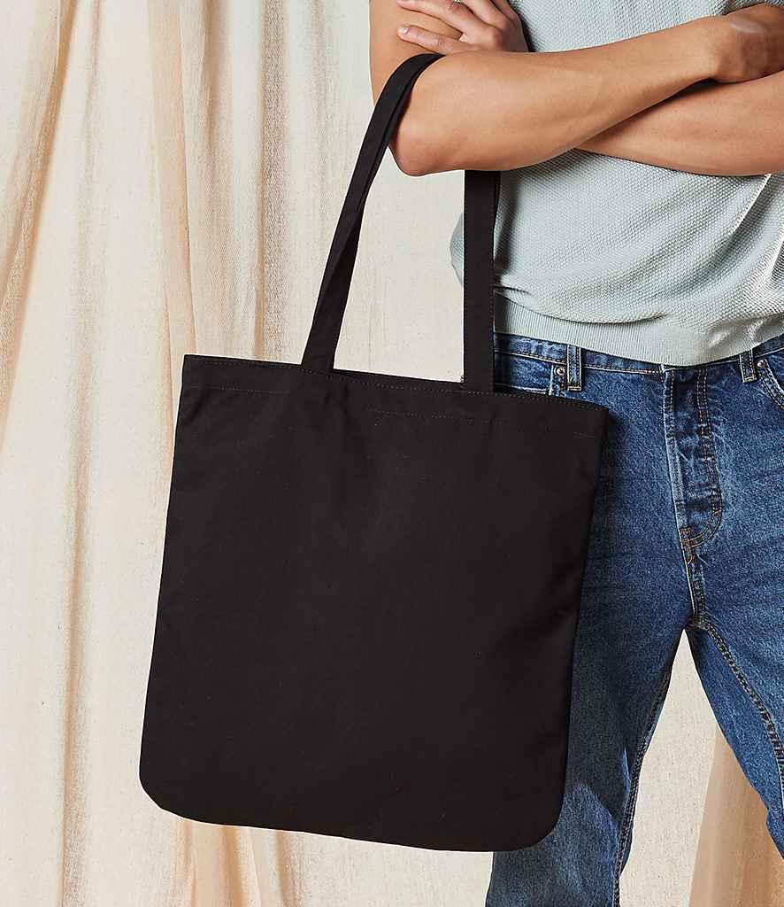 Westford Mill EarthAware Organic Spring Tote in ONE Black by Westford Mill — Custom branded clothing by Print Press, featuring premium embroidery produced in our specialist print lab in the UK.