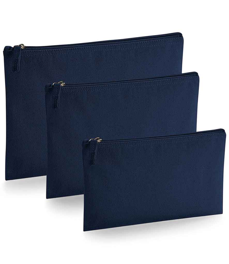 Westford Mill EarthAware Organic Accessory Pouch in French Navy by Westford Mill — Custom branded clothing by Print Press, featuring premium embroidery produced in our specialist print lab in the UK.