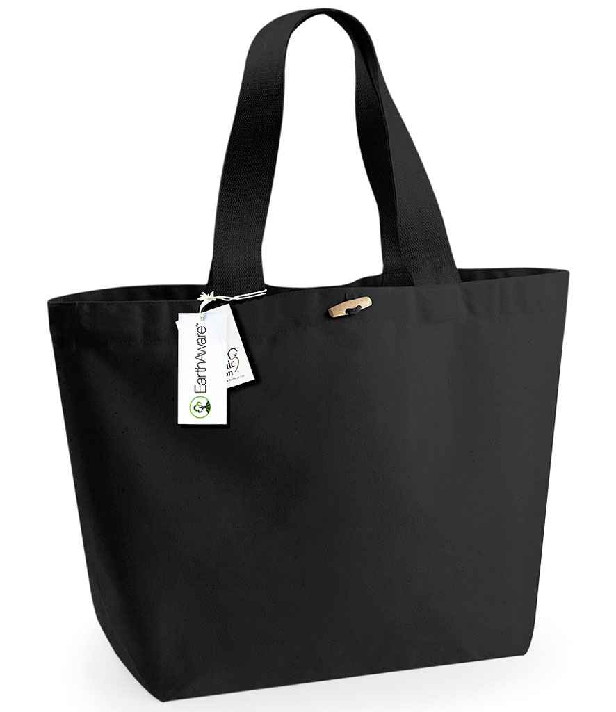 Westford Mill EarthAware Organic Marina Tote XL in ONE Black by Westford Mill — Custom branded clothing by Print Press, featuring premium embroidery produced in our specialist print lab in the UK.