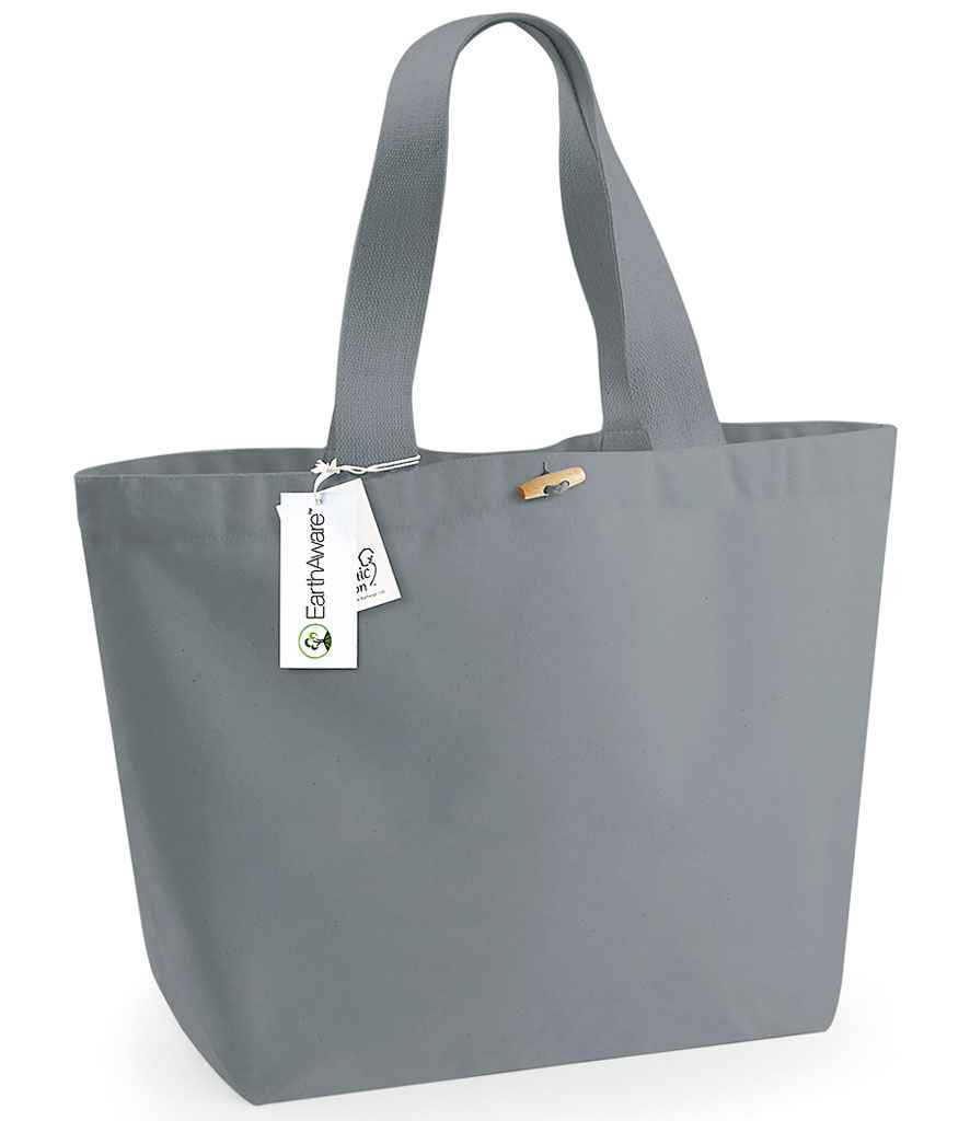 Westford Mill EarthAware Organic Marina Tote XL in ONE Pure Grey by Westford Mill — Custom branded clothing by Print Press, featuring premium embroidery produced in our specialist print lab in the UK.
