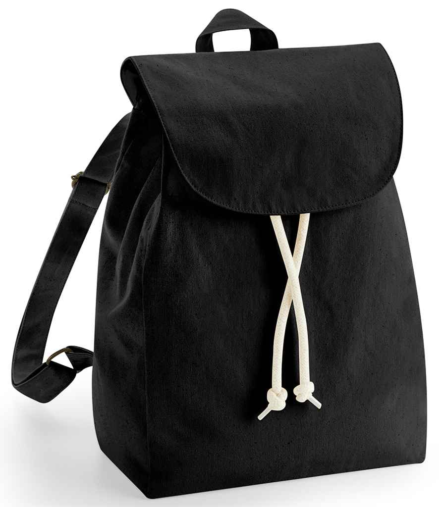 Westford Mill EarthAware Organic Rucksack in ONE Black by Westford Mill — Custom branded clothing by Print Press, featuring premium embroidery produced in our specialist print lab in the UK.