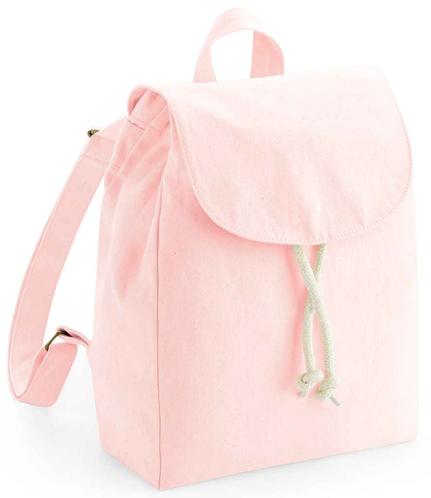 Westford Mill EarthAware Organic Mini Rucksack in ONE Pastel Pink by Westford Mill — Custom branded clothing by Print Press, featuring premium embroidery produced in our specialist print lab in the UK.