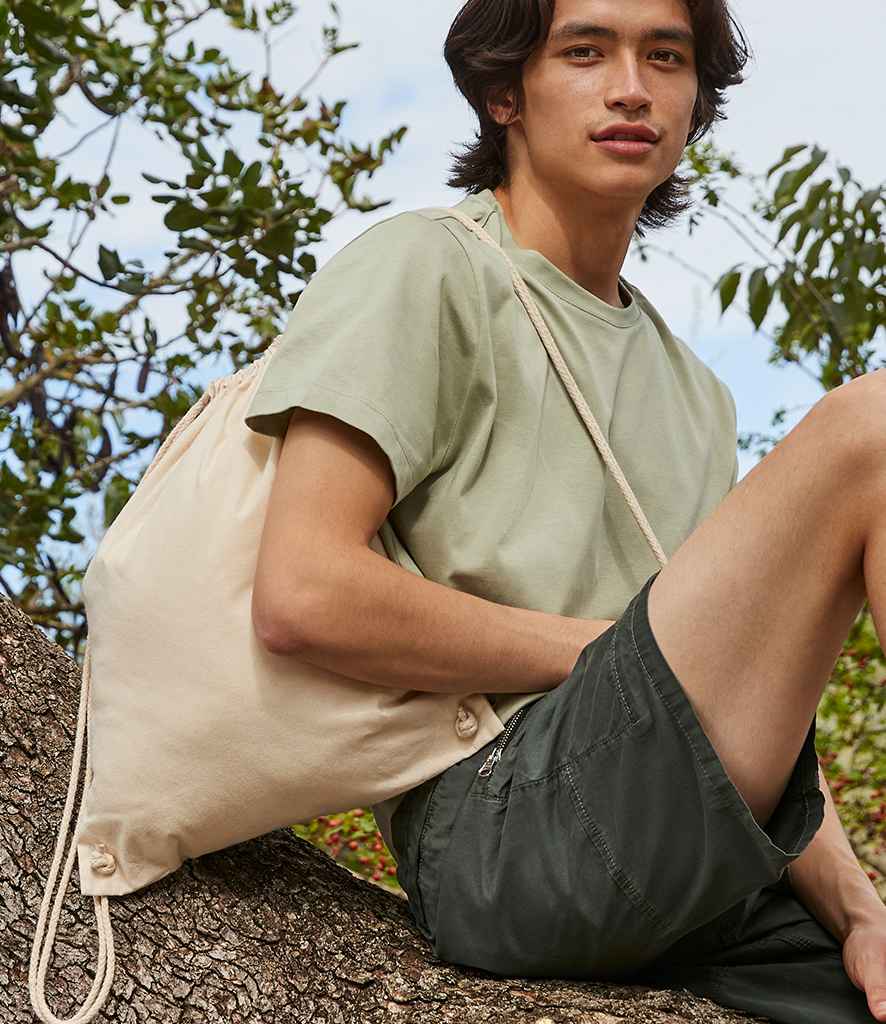 Westford Mill Recycled Cotton Gymsac in ONE Natural by Westford Mill — Custom branded clothing by Print Press, featuring premium embroidery produced in our specialist print lab in the UK.
