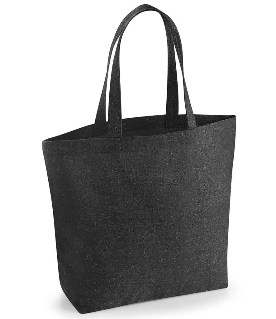 Westford Mill Revive Recycled Maxi Tote Bag in ONE Black by Westford Mill — Custom branded clothing by Print Press, featuring premium embroidery produced in our specialist print lab in the UK.