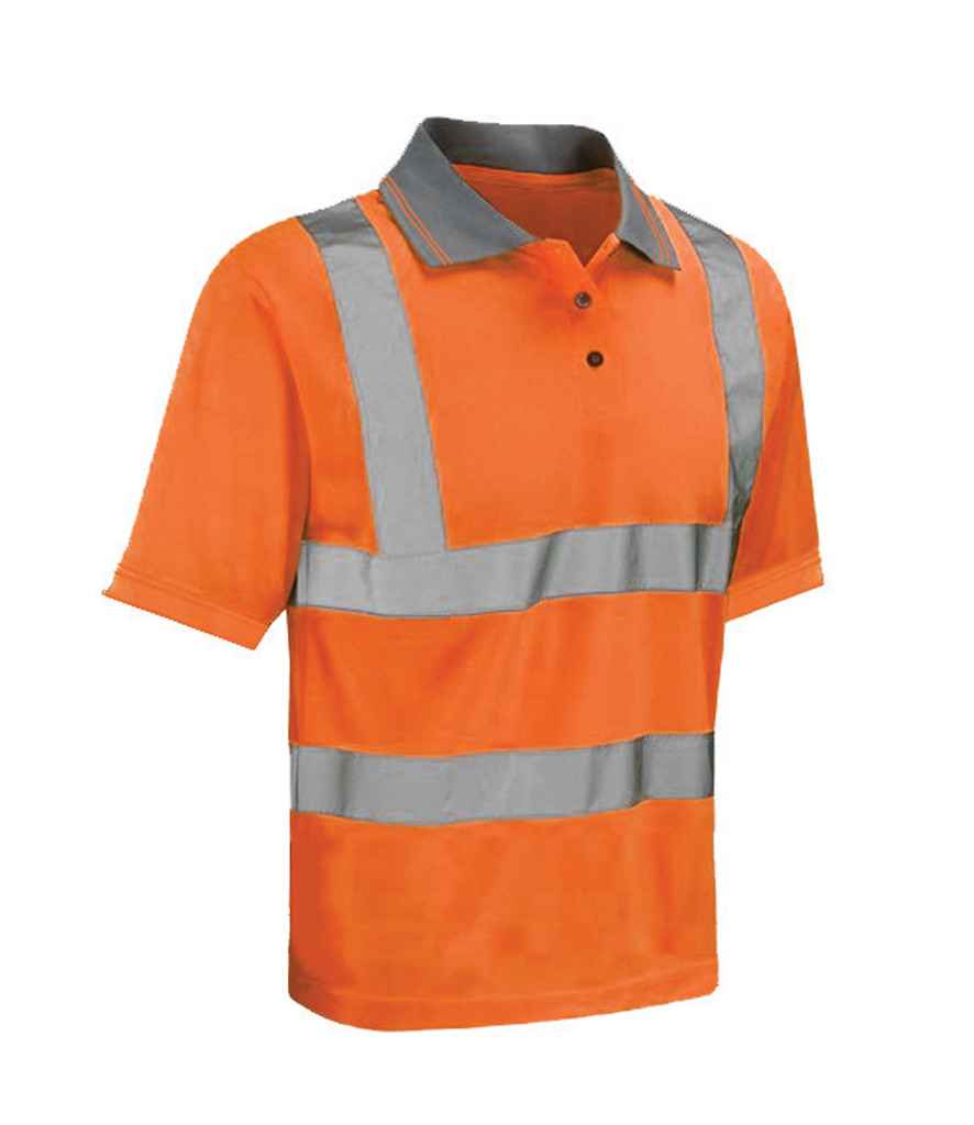 Warrior Daytona Hi-Vis Polo Shirt in by Warrior — Custom branded clothing by Print Press, featuring premium embroidery produced in our specialist print lab in the UK.