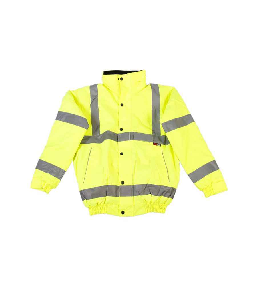 Warrior Memphis Hi-Vis Bomber Jacket in by Warrior — Custom branded clothing by Print Press, featuring premium embroidery produced in our specialist print lab in the UK.