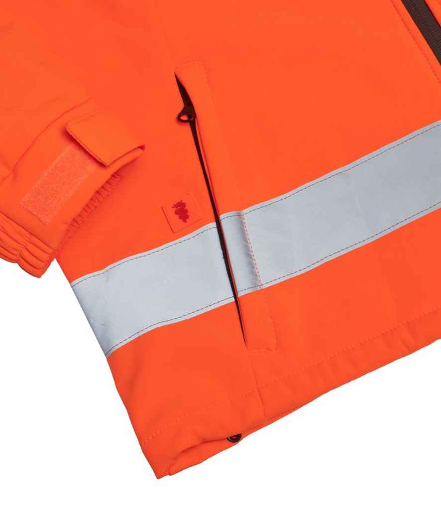 Warrior Hi-Vis Soft Shell Jacket in by Warrior — Custom branded clothing by Print Press, featuring premium embroidery produced in our specialist print lab in the UK.