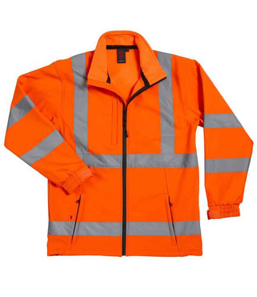 Warrior Hi-Vis Soft Shell Jacket in by Warrior — Custom branded clothing by Print Press, featuring premium embroidery produced in our specialist print lab in the UK.