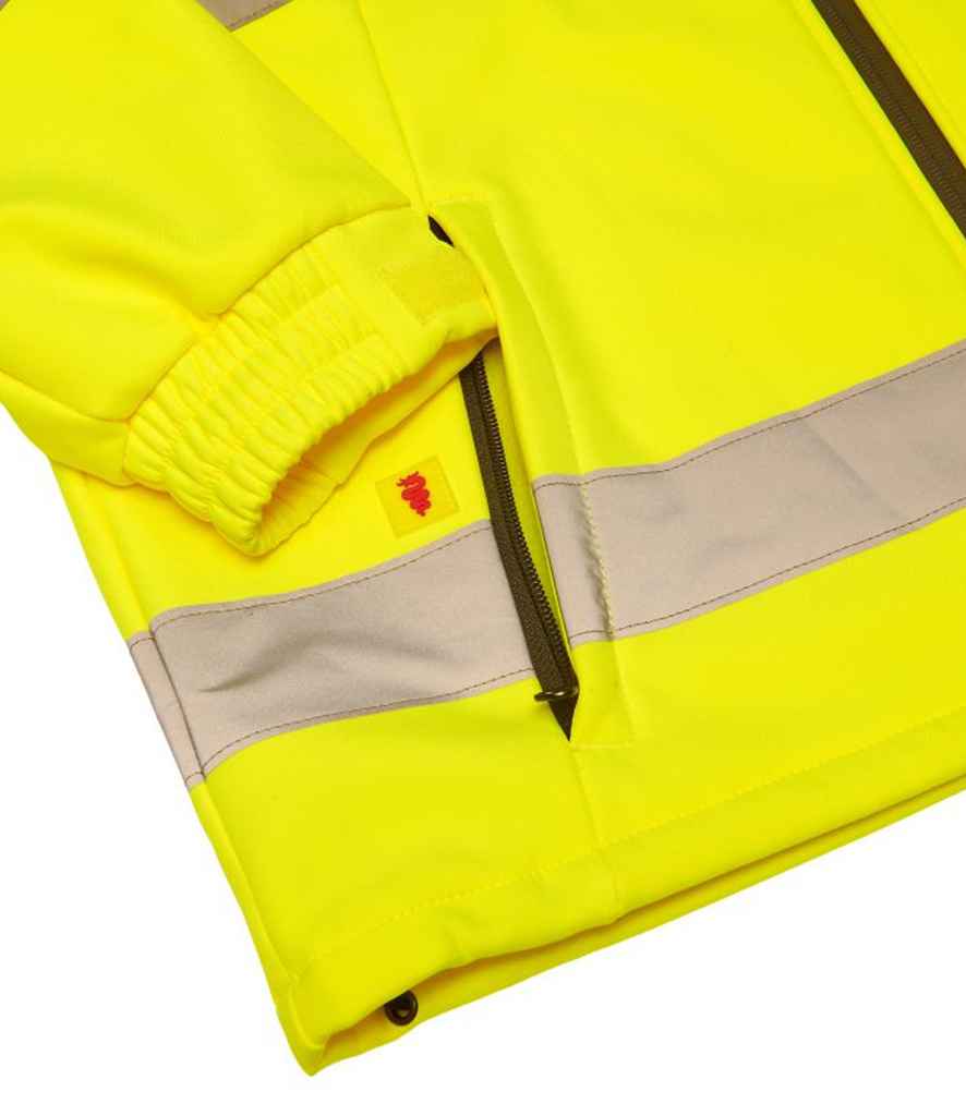Warrior Hi-Vis Soft Shell Jacket in by Warrior — Custom branded clothing by Print Press, featuring premium embroidery produced in our specialist print lab in the UK.