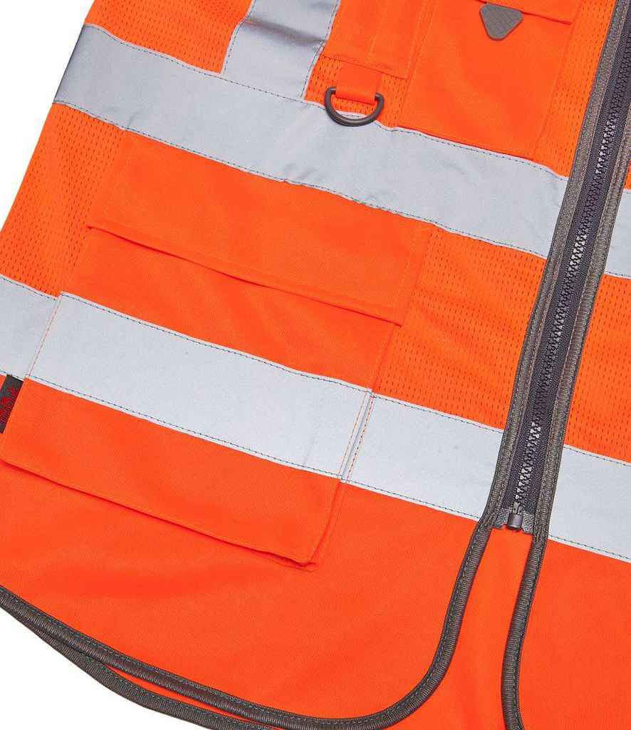 Warrior Hi-Vis Executive Mesh Waistcoat in by Warrior — Custom branded clothing by Print Press, featuring premium embroidery produced in our specialist print lab in the UK.