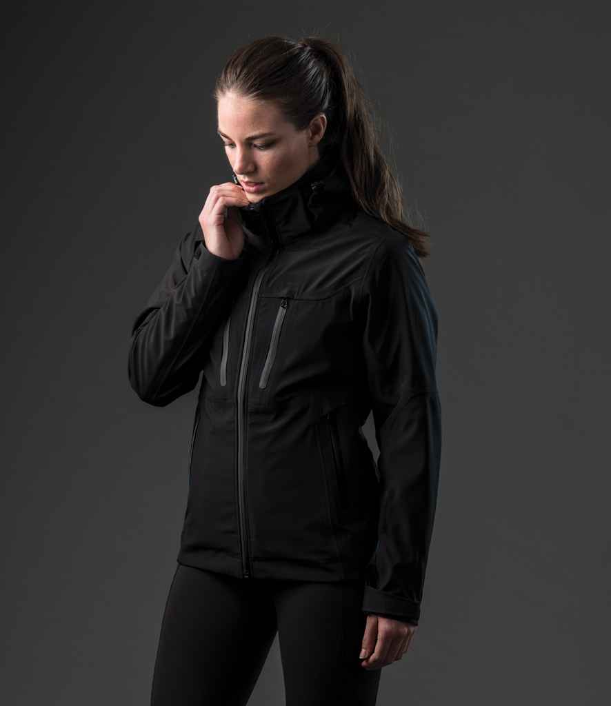 Stormtech Ladies Matrix System 3-in-1 Jacket in Black Carbon by Stormtech — Custom branded clothing by Print Press, featuring premium embroidery produced in our specialist print lab in the UK.