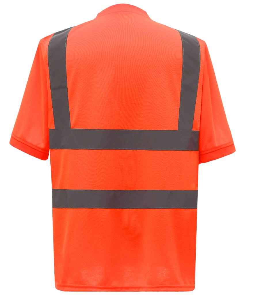 Yoko Hi-Vis Short Sleeve T-Shirt in by Yoko — Custom branded clothing by Print Press, featuring premium embroidery produced in our specialist print lab in the UK.