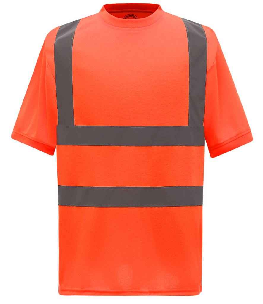 Yoko Hi-Vis Short Sleeve T-Shirt in by Yoko — Custom branded clothing by Print Press, featuring premium embroidery produced in our specialist print lab in the UK.