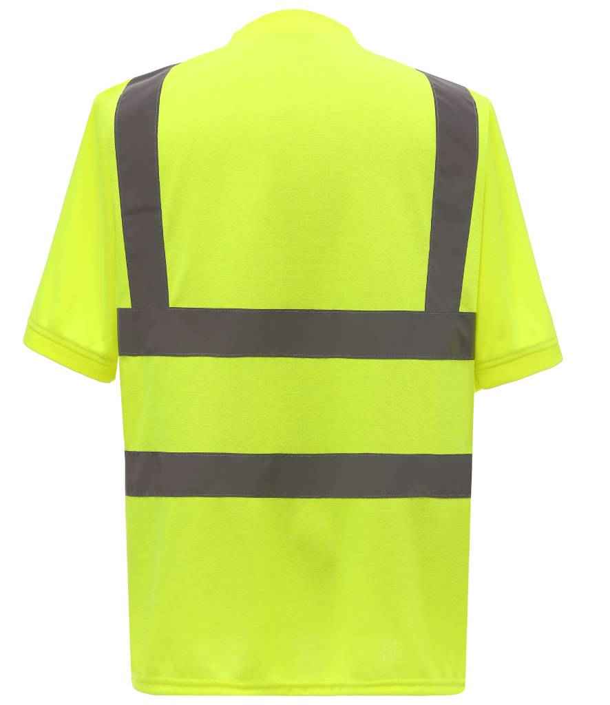 Yoko Hi-Vis Short Sleeve T-Shirt in by Yoko — Custom branded clothing by Print Press, featuring premium embroidery produced in our specialist print lab in the UK.