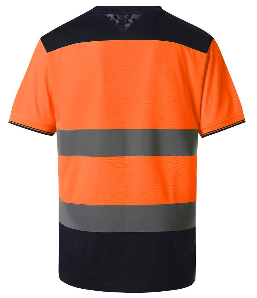 Yoko Hi-Vis Two Tone T-Shirt in by Yoko — Custom branded clothing by Print Press, featuring premium embroidery produced in our specialist print lab in the UK.