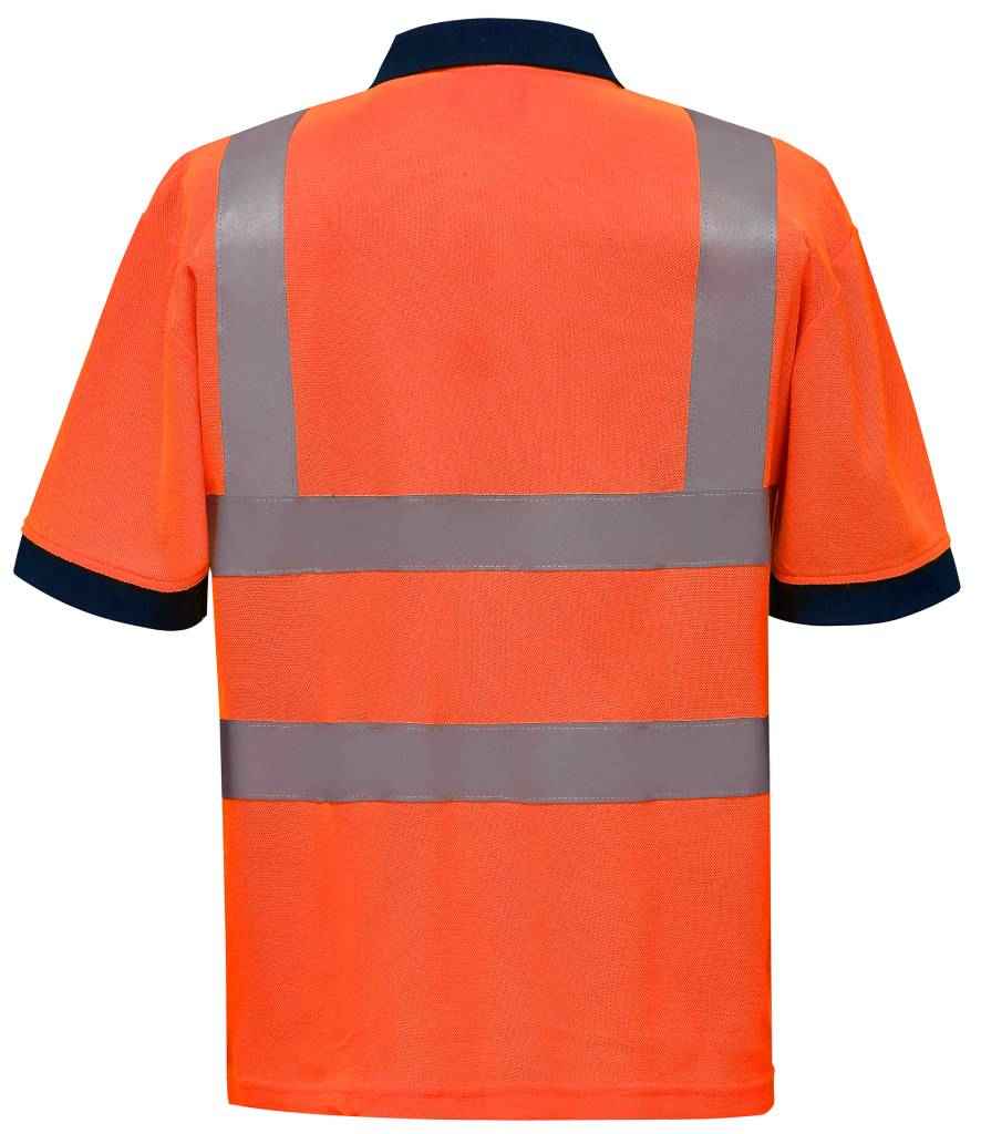 Yoko Hi-Vis Polo Shirt in by Yoko — Custom branded clothing by Print Press, featuring premium embroidery produced in our specialist print lab in the UK.
