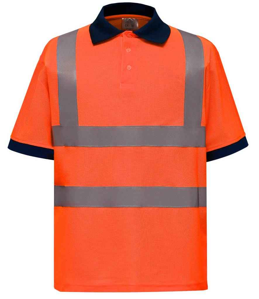 Yoko Hi-Vis Polo Shirt in by Yoko — Custom branded clothing by Print Press, featuring premium embroidery produced in our specialist print lab in the UK.
