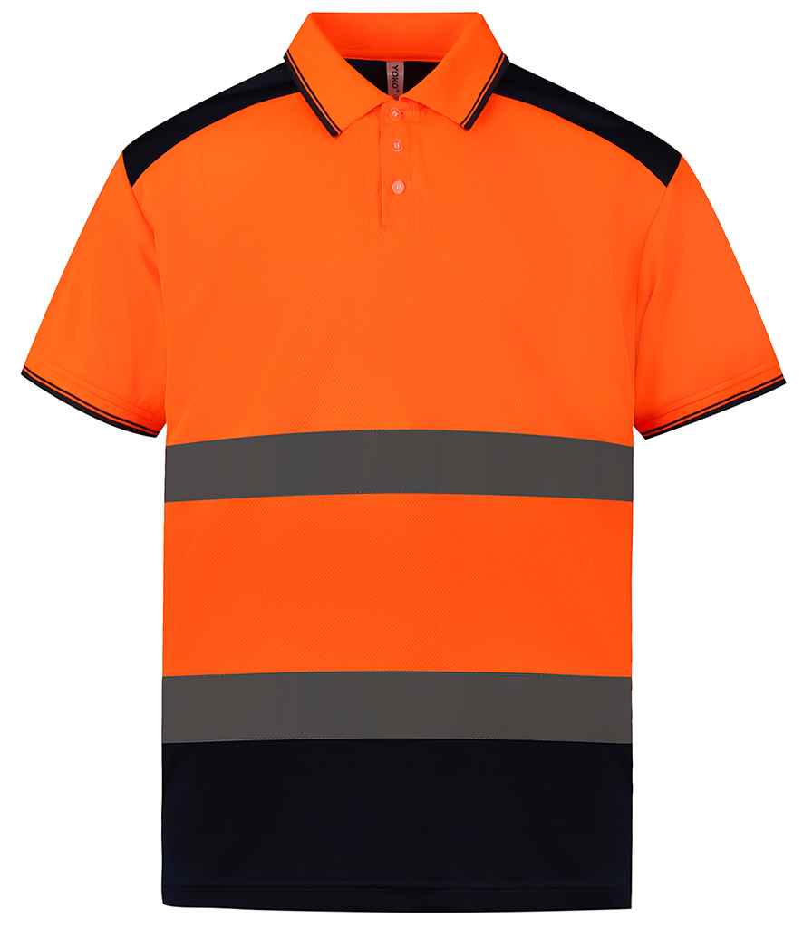 Yoko Two Tone Short Sleeve Polo Shirt in by Yoko — Custom branded clothing by Print Press, featuring premium embroidery produced in our specialist print lab in the UK.