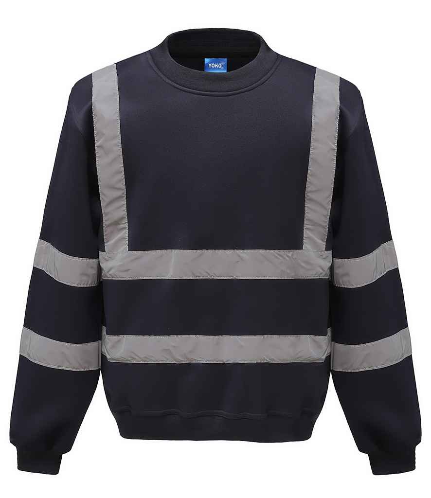 Yoko Hi-Vis Sweatshirt in by Yoko — Custom branded clothing by Print Press, featuring premium embroidery produced in our specialist print lab in the UK.