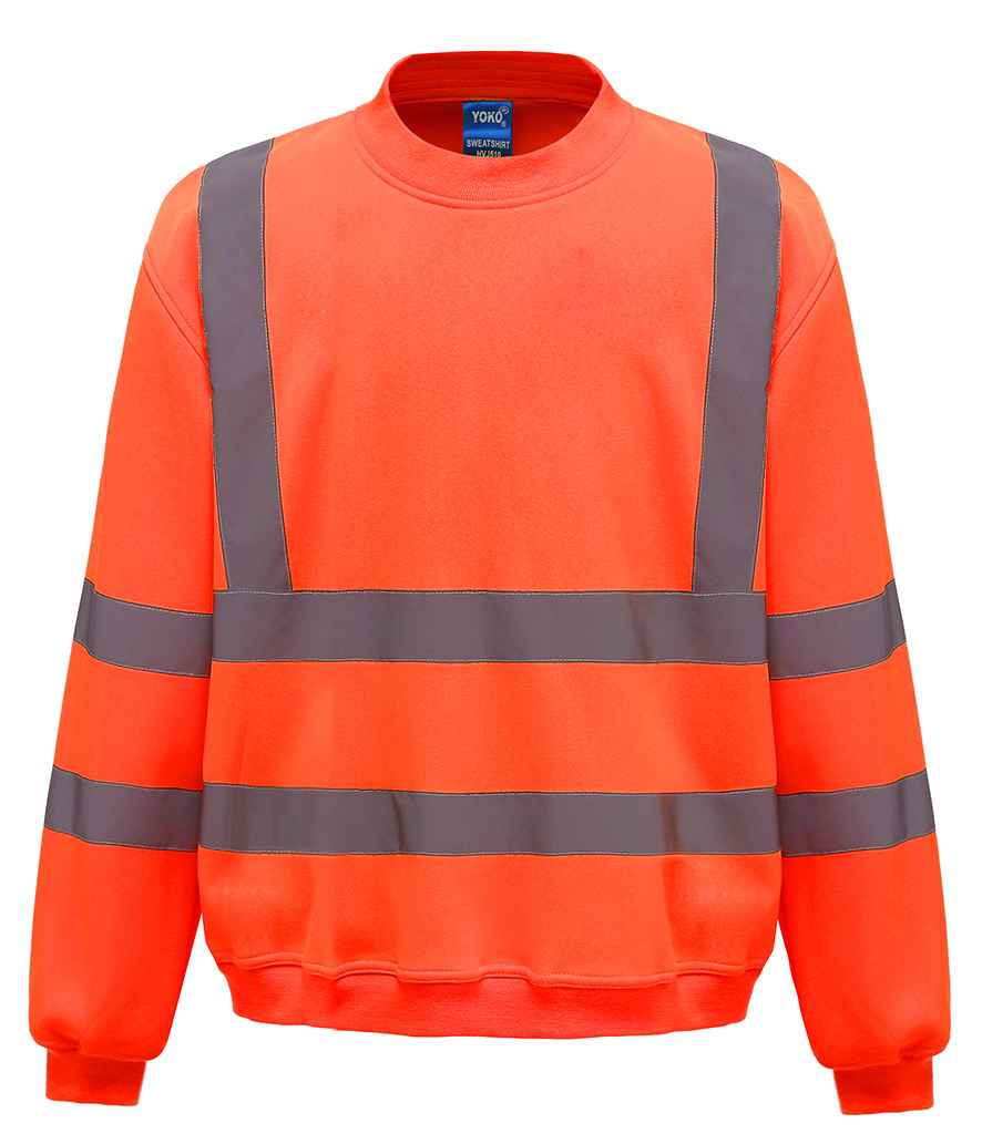 Yoko Hi-Vis Sweatshirt in by Yoko — Custom branded clothing by Print Press, featuring premium embroidery produced in our specialist print lab in the UK.