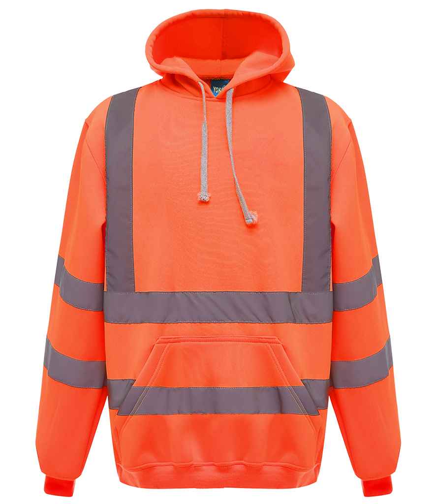 Yoko Hi-Vis Pull Over Hoodie in by Yoko — Custom branded clothing by Print Press, featuring premium embroidery produced in our specialist print lab in the UK.