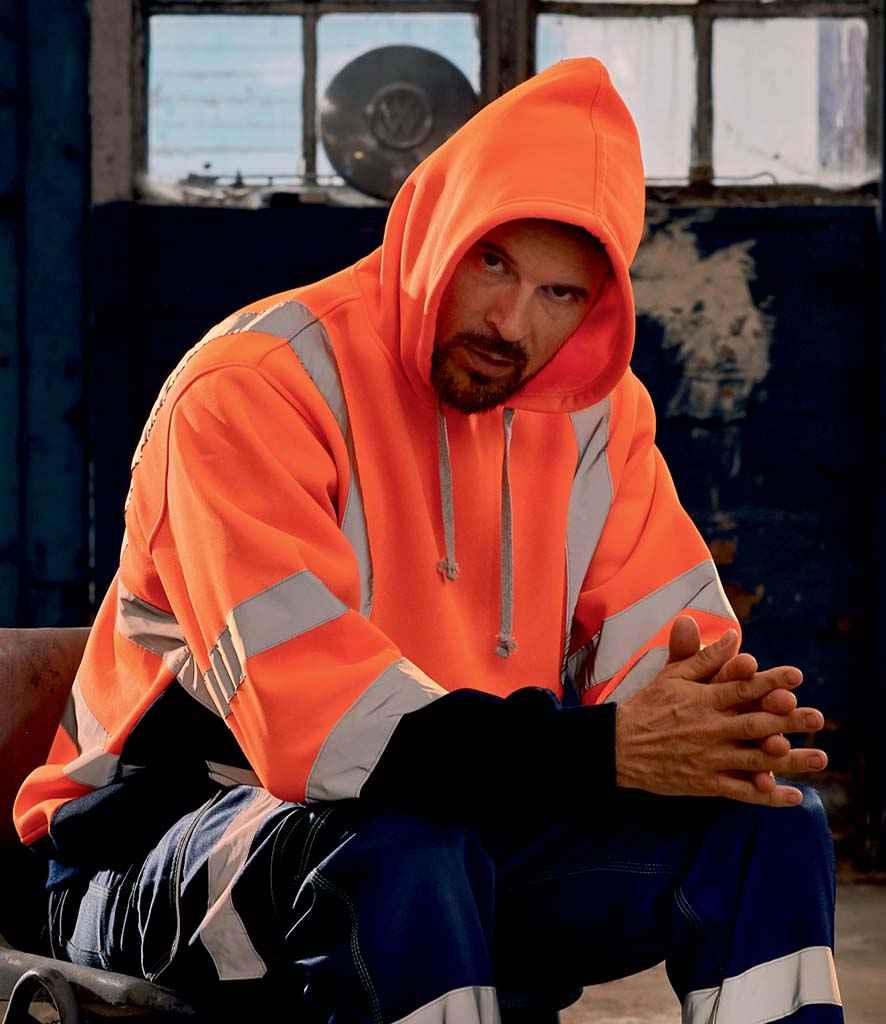 Yoko Hi-Vis Pull Over Hoodie in by Yoko — Custom branded clothing by Print Press, featuring premium embroidery produced in our specialist print lab in the UK.