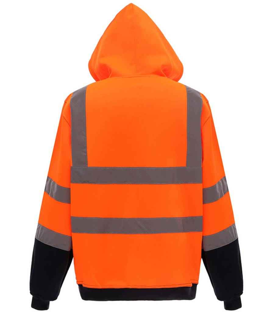 Yoko Hi-Vis Zip Hoodie in by Yoko — Custom branded clothing by Print Press, featuring premium embroidery produced in our specialist print lab in the UK.