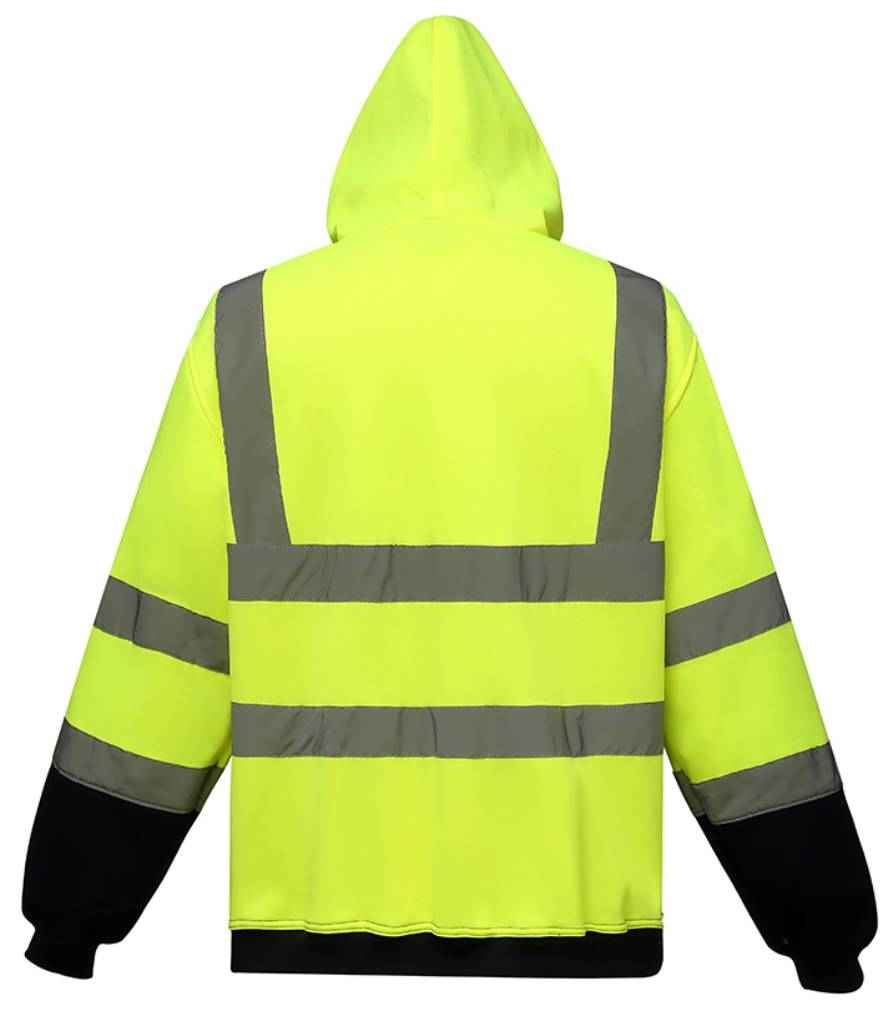 Yoko Hi-Vis Zip Hoodie in by Yoko — Custom branded clothing by Print Press, featuring premium embroidery produced in our specialist print lab in the UK.