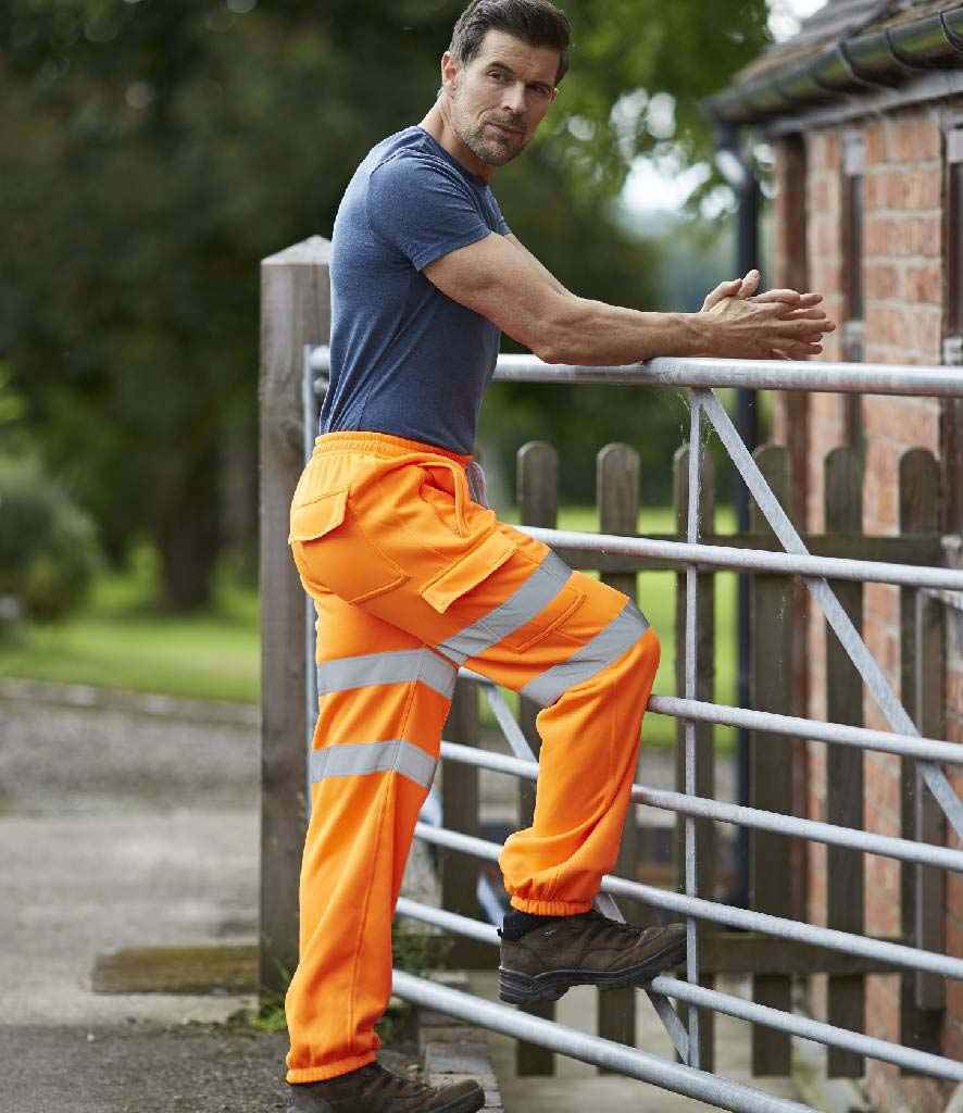 Yoko Hi-Vis Jog Pants in by Yoko — Custom branded clothing by Print Press, featuring premium embroidery produced in our specialist print lab in the UK.
