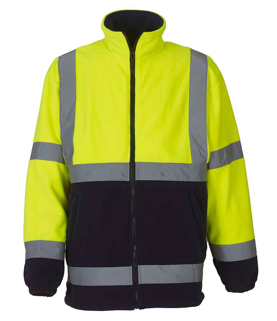 Yoko Hi-Vis Heavyweight Fleece Jacket in by Yoko — Custom branded clothing by Print Press, featuring premium embroidery produced in our specialist print lab in the UK.