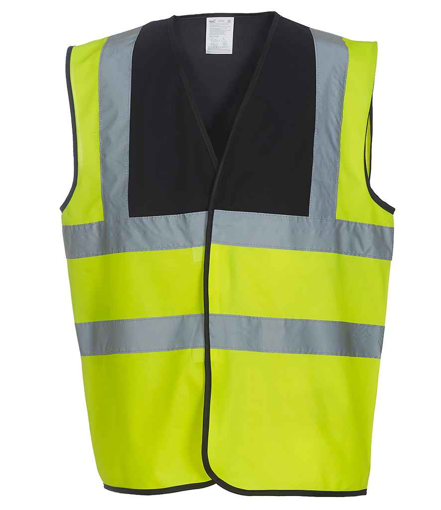 Yoko Hi-Vis Two Band and Braces Waistcoat - (2nd Colours) in by Yoko — Custom branded clothing by Print Press, featuring premium embroidery produced in our specialist print lab in the UK.