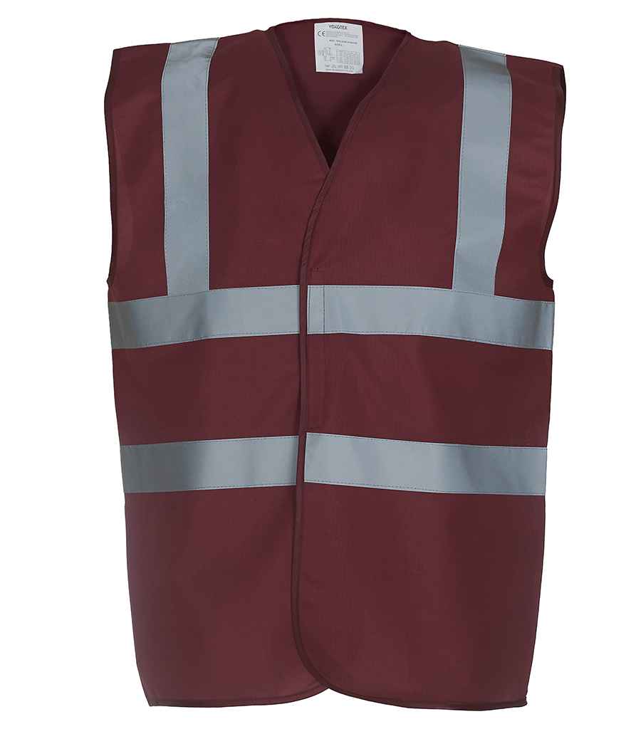 Yoko Hi-Vis Two Band and Braces Waistcoat - (2nd Colours) in by Yoko — Custom branded clothing by Print Press, featuring premium embroidery produced in our specialist print lab in the UK.