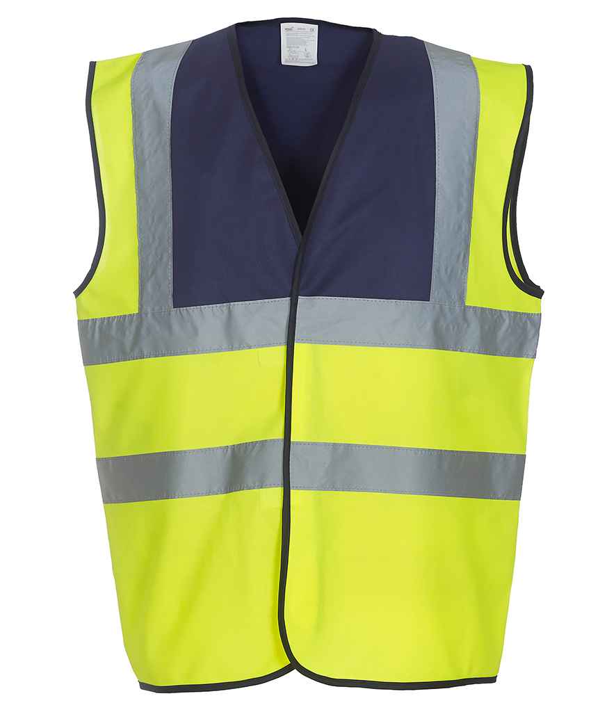 Yoko Hi-Vis Two Band and Braces Waistcoat - (2nd Colours) in by Yoko — Custom branded clothing by Print Press, featuring premium embroidery produced in our specialist print lab in the UK.