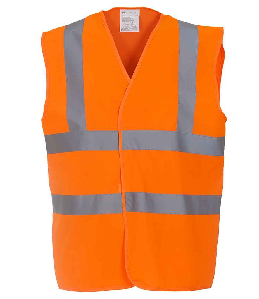 Yoko Hi-Vis Two Band and Braces Waistcoat - (2nd Colours) in by Yoko — Custom branded clothing by Print Press, featuring premium embroidery produced in our specialist print lab in the UK.